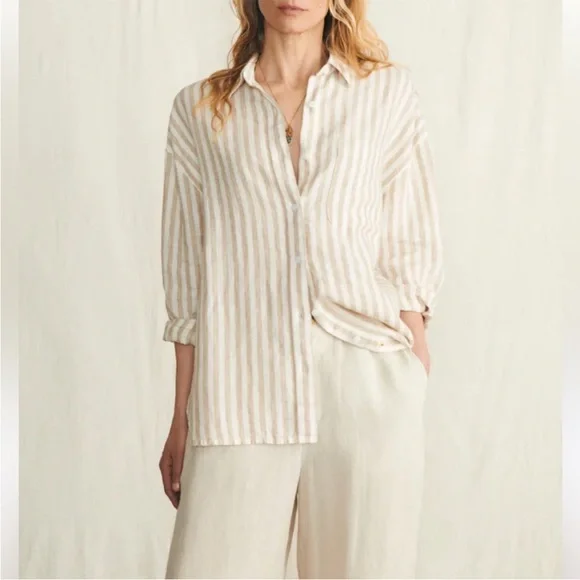 Faherty Laguna Linen Shirt Button Down - Picture 2 of 8